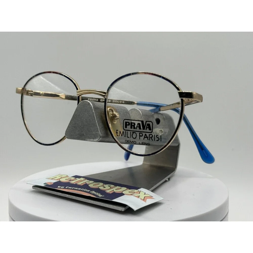 True Vintage Eyeglasses Petite/Kids Round Original Demo Lens Emilio Parisi Gold